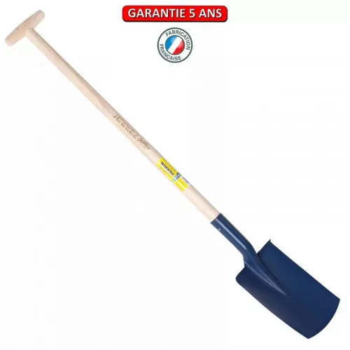 Promotion Bêche 27cm à rebords emmanché béquille tournée - PERRIN