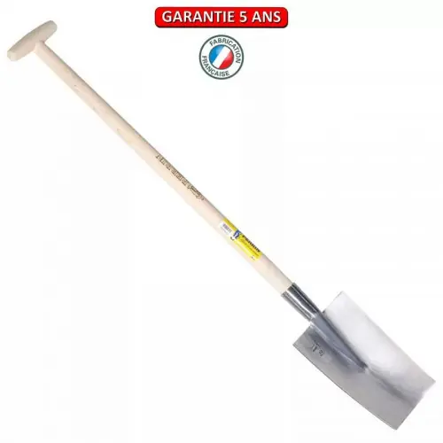 Bêche Senlis de 28 polie manche en T - PERRIN Must-Have