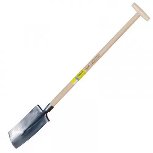 Bêche standard avec polie devant - manche béquille - 28 cm - PERRIN Nouveauté