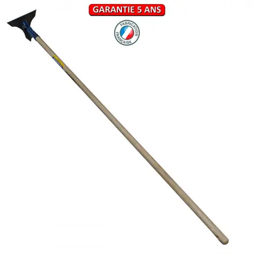 Bineuse 2 lames - manche bois 150 cm - outil de désherbage - PERRIN Prix Choc