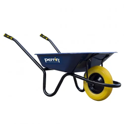 Brouette chantier 100 L - Dynamic renforcée - roue increvable - châssis acier Ø32 mm - 190 kg - PERRIN Pas Cher
