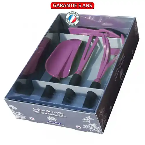 Coffret 3 outils de jardin gamme natur‘elle - Framboisine - PERRIN Meilleur Prix
