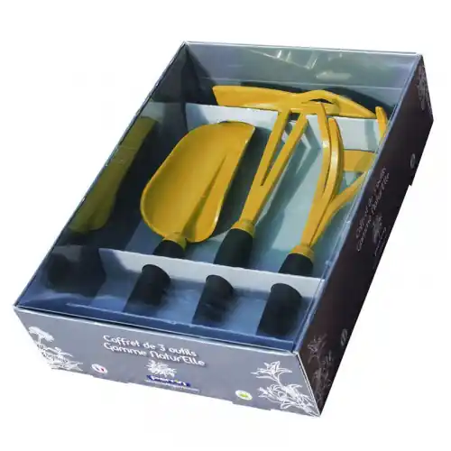 Achetez Aujourd&rsquo;hui Coffret 3 outils de jardin gamme natur‘elle – Jaune miel – PERRIN