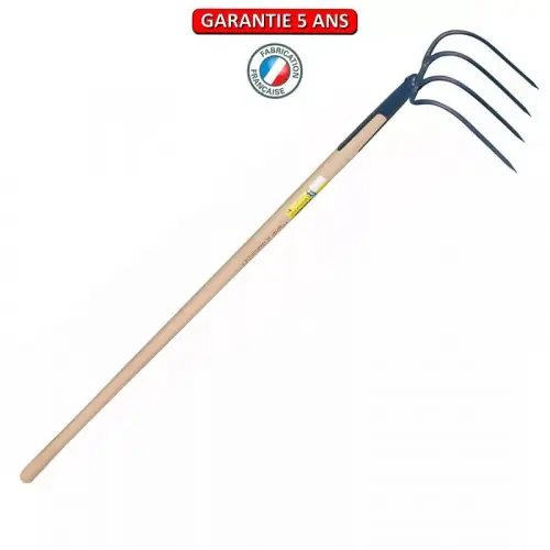 Croc à fumier à soie 4 dents 21cm emmanché 135 - PERRIN Dernier Modèle
