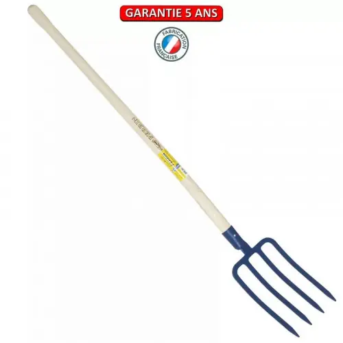 Commander Vite Fourche à bêcher douille 4 dents 27 cm manche pomme - PERRIN