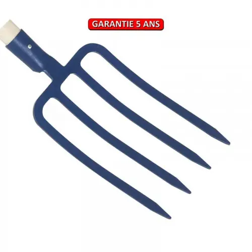 Fourche à bêcher douille 4 dents 29 cm sans manche - PERRIN Quantité Limitée