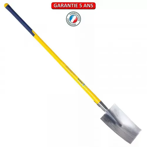 Dernier Modèle Louchet poli Senlis de 28 cm emmanché manche composite incassable en fibre de verre - PERRIN
