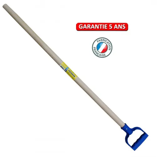 Manche 130 cm avec poignée plastique - pour poussoir à neige - bois frêne ou hêtre - PERRIN Quantité Limitée