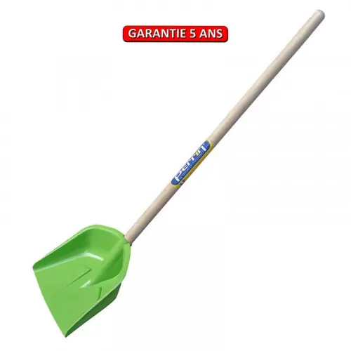 Pelle à neige enfant 19 cm - manche pomme 60 cm - verte - PERRIN Quantité Limitée