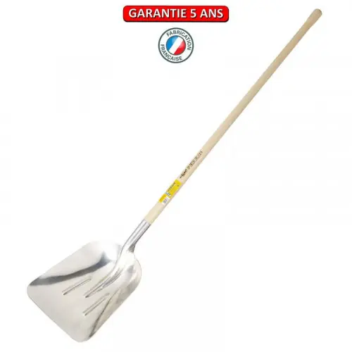 Dernier Modèle Pelle à neige extra creuse alu manche pomme 1,20 m, outil pour le déneigement et agricole - PERRIN