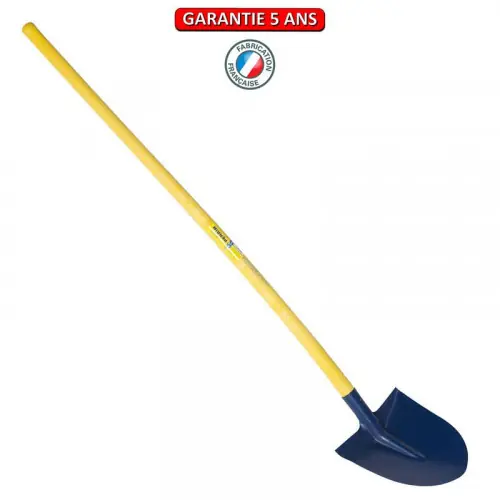 Pelle Alsace 27 à rebords emmanché compo tube courbe 1,35 m - PERRIN Produit De Marque