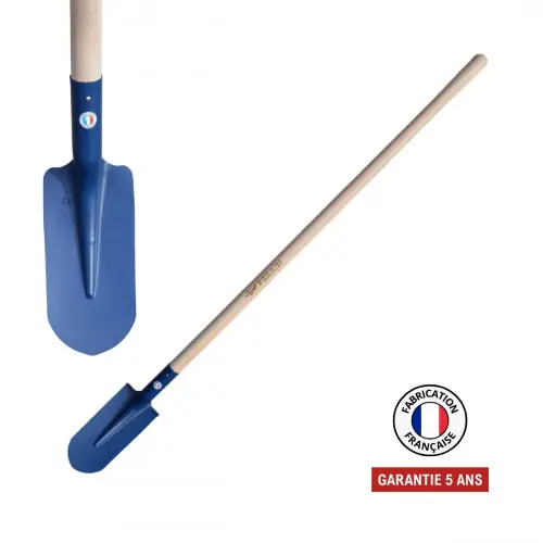 Pelle fortification 13 cm – manche 130 cm PEFC – outil de terrassement – PERRIN Authentique