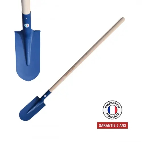 Réduction Pelle fortification 13 cm - rebords ronds soudés - manche 110 cm PEFC - outil de terrassement - PERRIN