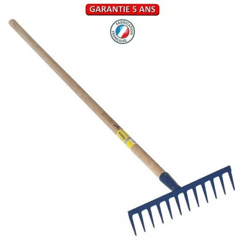 Seulement Aujourd'hui Râteau 12 dents droites soudées manche 1,5m, outil trempé haute résistance, jardin,potager - PERRIN