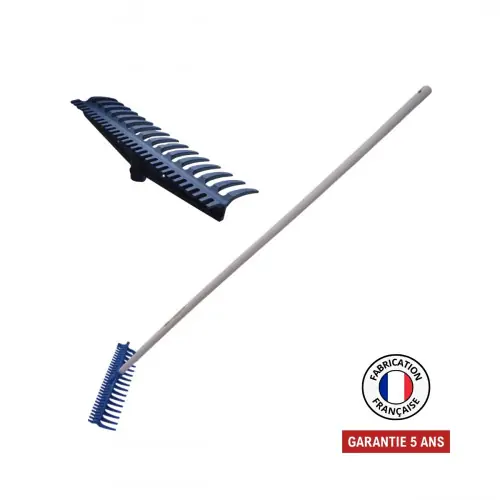 Soldes Râteau réversible 16/30 dents nylon renforcé fibre de verre - manche 165 cm PEFC - PERRIN
