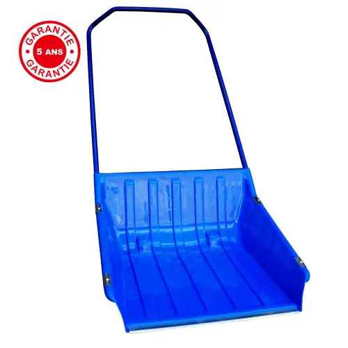Solde Traineau à neige polypropylène 640 x 700 avec roulettes, manche ergo, pour le déneigement - PERRIN