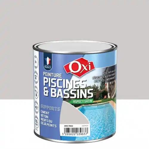 Peinture piscine et bassin extérieur OXYTOL, gris, 0.5 l – OXI Vente Directe