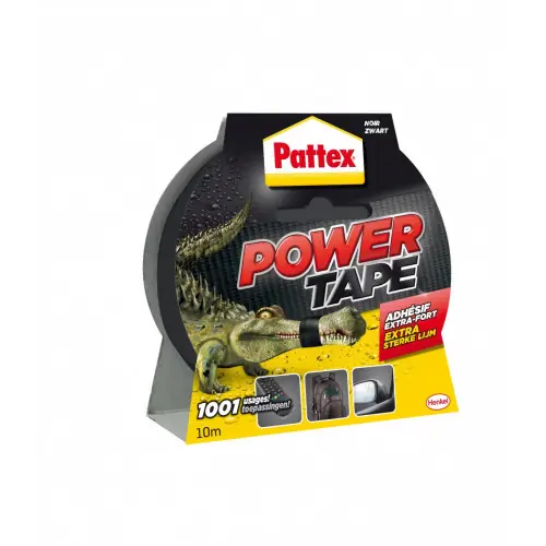 Produit De Marque Adhésif PATTEX réparation toile multiusage, Power tape L.10 m x l.51 mm, noir - PATTEX