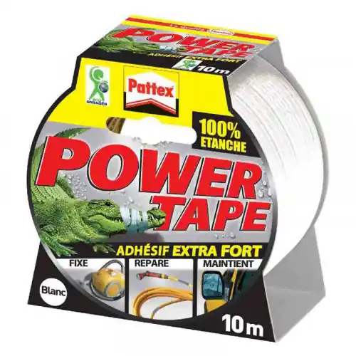 Adhésif super puissant « Power tape » Blanc – 50 mm x 10 m – PATTEX Prix Cassé