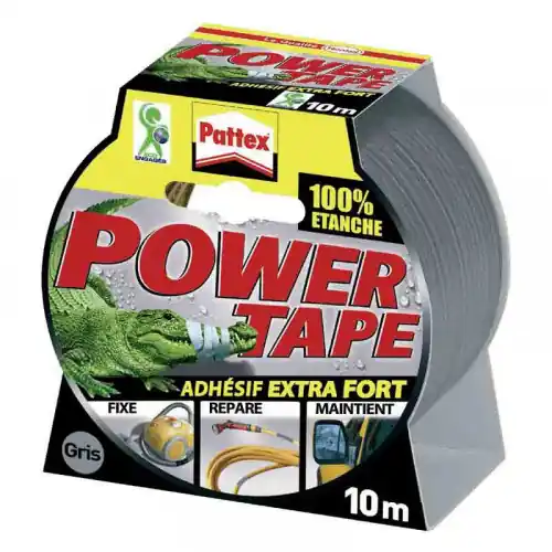 Achat Immédiat Adhésif super puissant « Power tape » Gris – 50 mm x 10 m – PATTEX