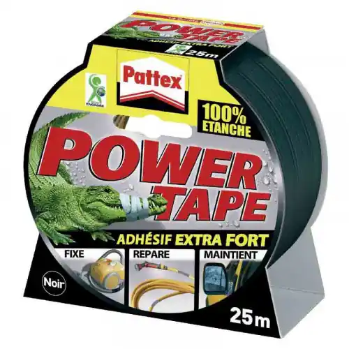Retour Gratuit Adhésif super puissant « Power tape » Noir – 50 mm x 25 m – PATTEX