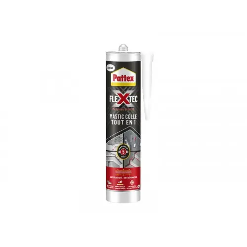 Promotion Colle joint int/ext polymere pattex flextec blanc cartouche 389g - PATTEX