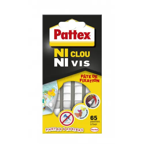 Populaire Lot de 65 pastilles adhésives PATTEX, Ni clou ni vis - PATTEX