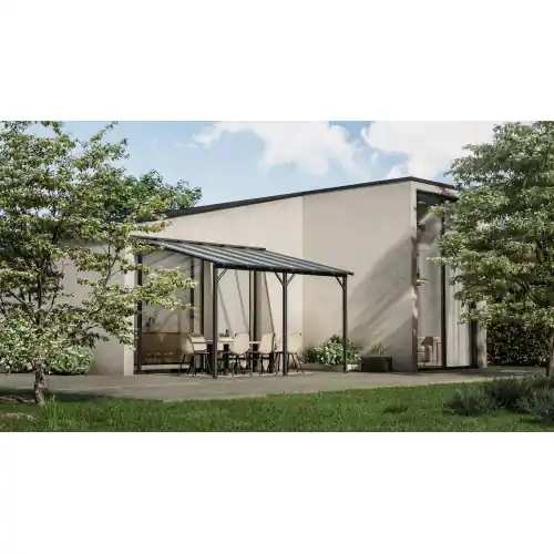 Pergola adossée Harmonie 3 X 4.2M - Anthracite - Pergofrance Livraison Express