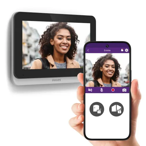 Visiophone filaire connecte Welcome eye connect 3 PHILIPS – PHILIPS Livraison Express