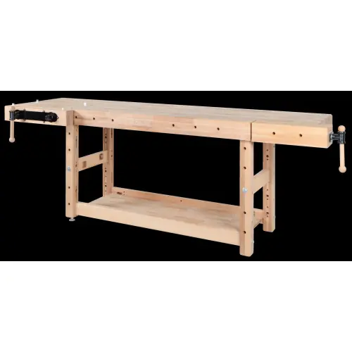 Base d’établi menuiserie 2000 mm - Hauteur 1100 mm - Étau longitudinal Bench13 - Pinié Retour Gratuit