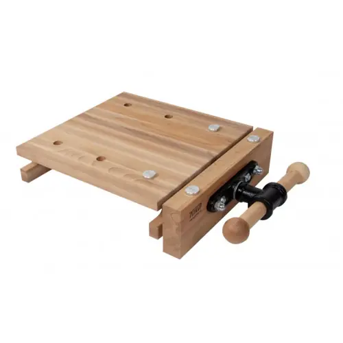 Paiement Sécurisé Mini plateau d’établi – STARTER hêtre massif 480 x 350 x 100 mm – 1 presse – perçage 19 mm – Pinié