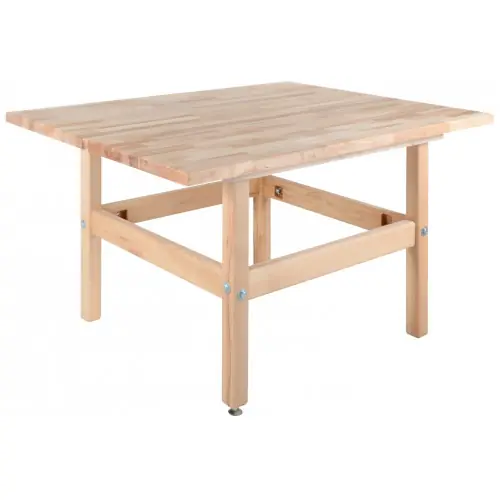 Table de travail scolaire 1500 x 1200 - Hauteur 850 mm - Plateau hêtre 40 mm - Pinié Offre Exclusive