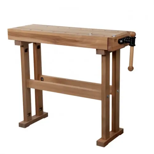 Nouveauté Établi - STARTER - hêtre massif 1190 x 630 x 860 mm - 2 presses - perçage 19 mm - Pinié