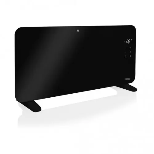 Dernier Modèle Chauffage à panneau rayonnant intelligent 2000 W – verre noir et contrôle Wi-Fi – Princess
