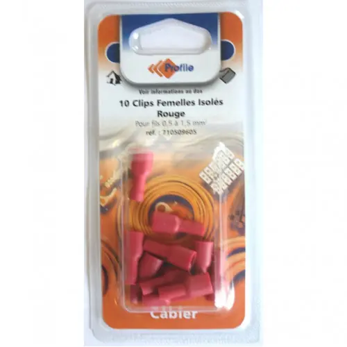10 cosses clips isolées femelles rouges – PROFILE Offre Limitée