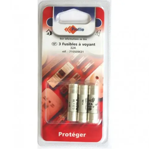 3 fusibles à voyant 10.3x38mm – 32A – PROFILE Commander Vite
