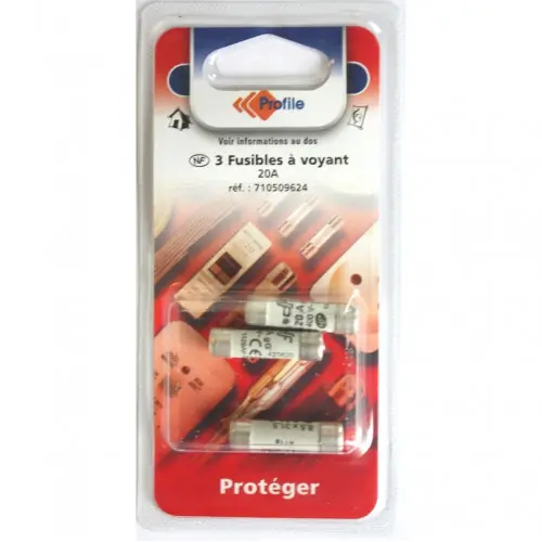 3 fusibles a voyant 8.5×31.5 mm – 20A – PROFILE Achetez Aujourd&rsquo;hui