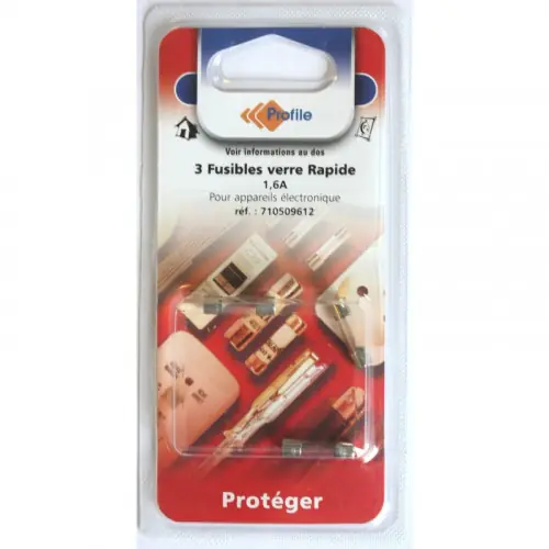 3 fusibles verre rapide 1.6A – PROFILE Bon Plan