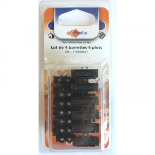 Lot de 4 barrettes 4-6-10² 6 plots – PROFILE Nouvel Arrivage