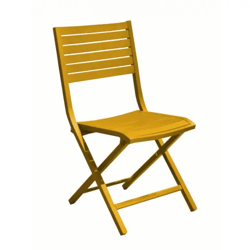 Prix Cassé Chaise pliante – LUCCA – Aluminium époxy – Lattes miel – PROLOISIRS