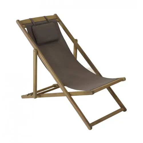 Achat Immédiat Chilienne – CHILL – Acacia FSC 100% – Toile polyester taupe – Look teck – PROLOISIRS