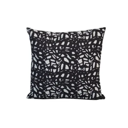 Acheter En Ligne Coussin déhoussable exterieur décor Motif Graphique mosaic noir 45 x 45 cm – PROLOISIRS