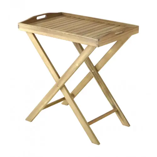 Prix Bas Desserte pliante - TEA - Acacia FSC 100% - Plateau amovible - PROLOISIRS