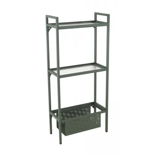 Etagère Balcon en acier à 2 niveaux - 118 x 24 x 53 cm - vert - PROLOISIRS Petit Prix