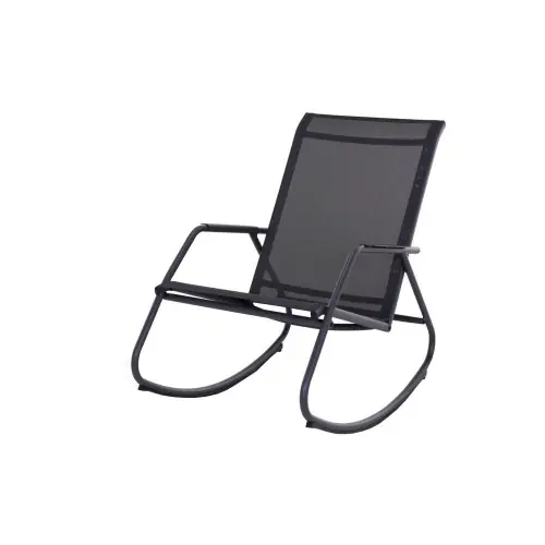 Fauteuil basculant de jardin Noa Rocking - graphite/gris 61 x 90 x 100 cm - PROLOISIRS Nouvel Arrivage
