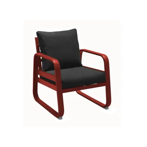 Fauteuil détente de jardin Tonio blanc/gris - Aluminium - coussins déhoussables - PROLOISIRS Authentique