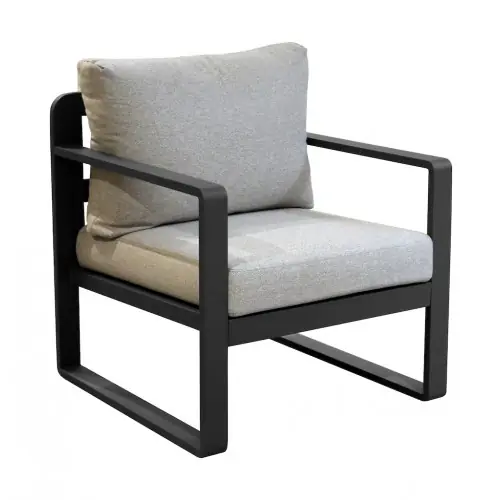 Fauteuil sofa - MOJITO II - Aluminium époxy - Graphite/Gris - PROLOISIRS Populaire