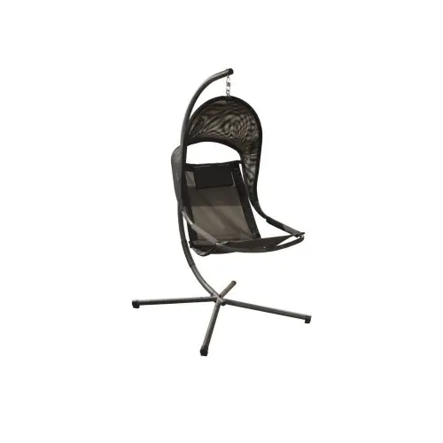 Produit De Marque Fauteuil suspendu Enya en Acier avec assise en TPEP - grey/noir - PROLOISIRS