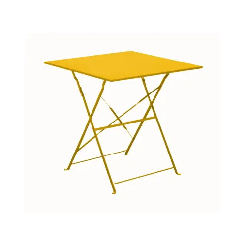 Bon Marché Gueridon de jardon pliant Cuba en acier 70 x 70 cm - Miel - PROLOISIRS