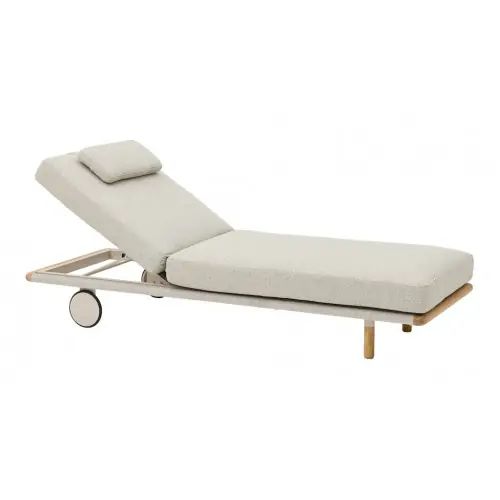 Prix Choc Lit bain de soleil - EVEN - Aluminium / Teck FSC / Rope W.Mocha - Naturel - PROLOISIRS